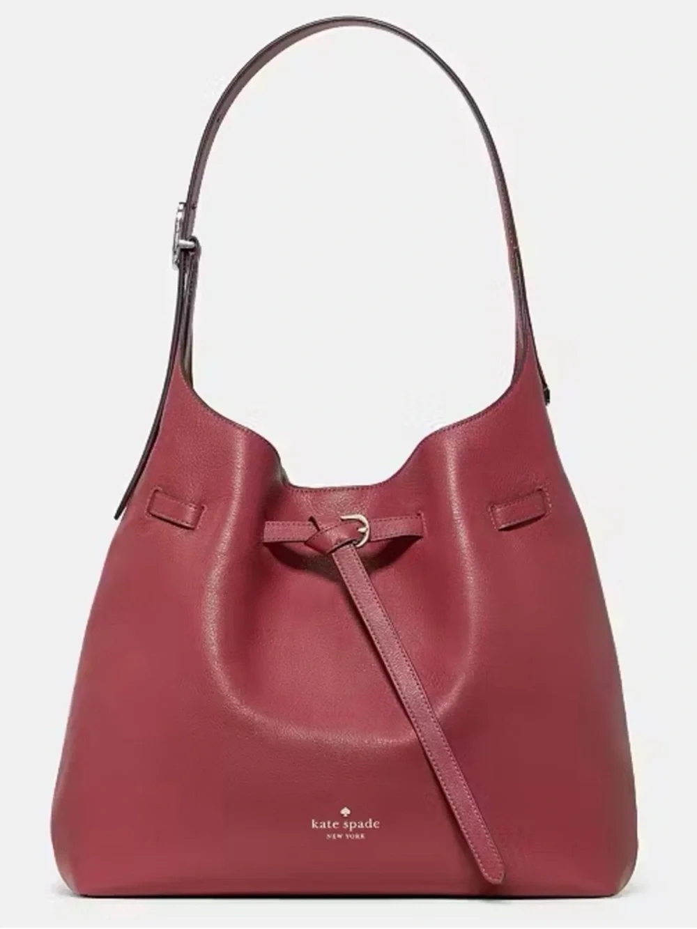 Kate Spade New York 454 Belted Large Shoulder Bag Red Jasper